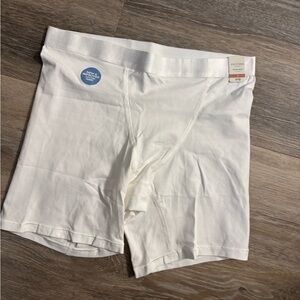 Arizona Woman’s White Boxer Briefs - Soft Stretch Cotton Sz L NWT